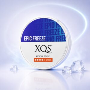 XQS Epic Freeze 9.5mg Nicotine Pouches — 9.5mg nicotine per pouch, slim format, 20 pouches