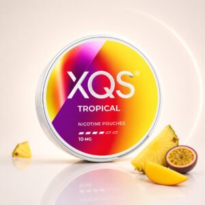 XQS Tropical 10mg Nicotine Pouches — 10mg nicotine per pouch, slim format, 20 pouches