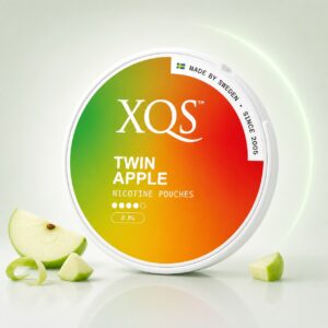 XQS Twin Apple 8mg Nicotine Pouches — 8mg nicotine per pouch, slim format, 20 pouches