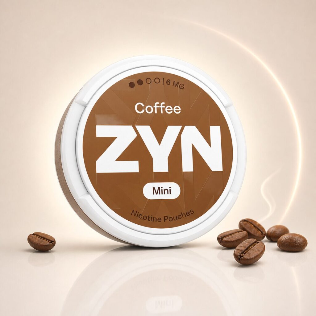 ZYN Coffee Mini 6mg — 6mg nicotine per pouch, mini format, 20 pouches
