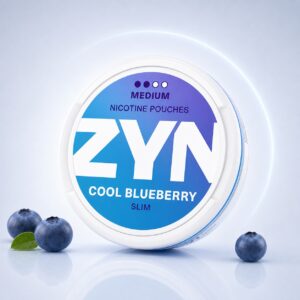 ZYN Cool Blueberry 6mg Nicotine Pouches — 6mg nicotine per pouch, slim format, 20 pouches