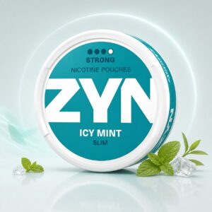ZYN Icy Mint 9.5mg Nicotine Pouches — 9.5mg nicotine per pouch, slim format, 21 pouches