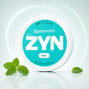 ZYN Spearmint 6mg Nicotine Pouches — 6mg nicotine per pouch, mini format, 20 pouches