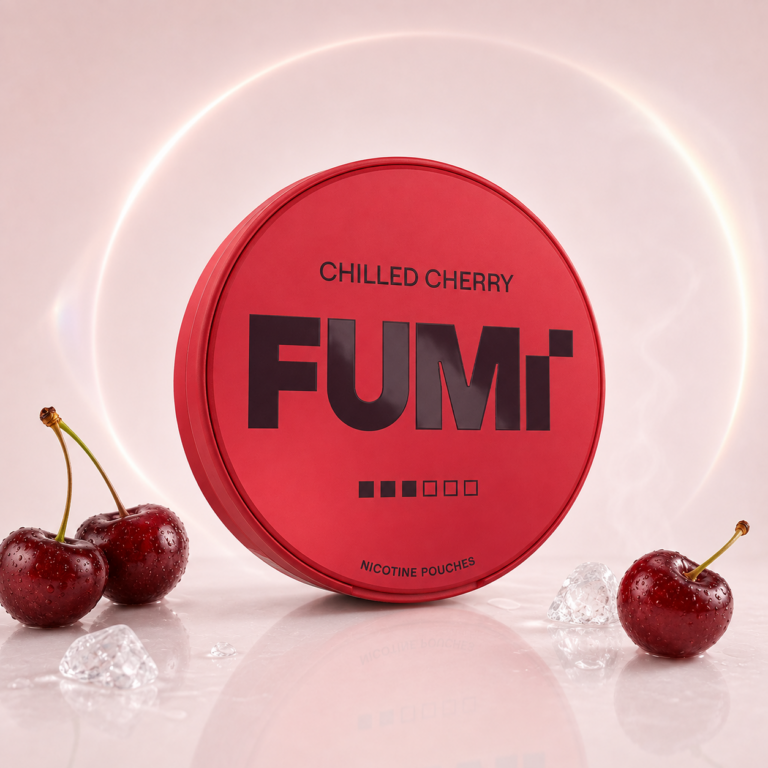FUMi Chilled Cherry 8mg nicotine pouch tin