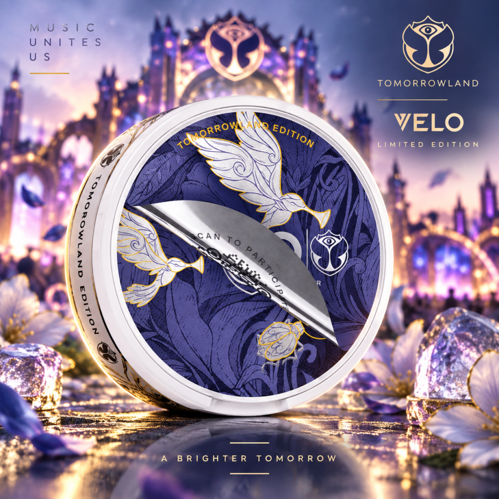VELO Tomorrowland Limited Edition 8mg Nicotine Pouches tin