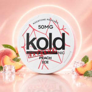 KOLD Extreme Peach Ice 50mg Nicotine Pouches tin