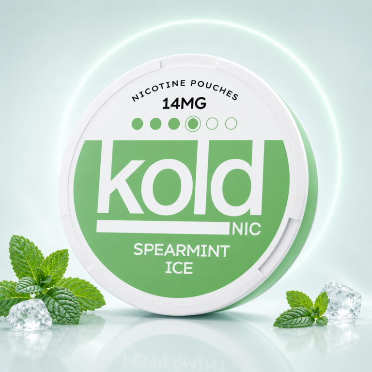 KOLD Spearmint Ice 14mg Nicotine Pouches tin